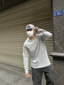 FPA一體針織運動(dòng)長(cháng)袖t恤衫夏季新款潮流休閑速干衣訓練服 灰白色 L 曬單實(shí)拍圖