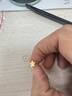 周大福 星星足金黃金耳釘(工費160)約1.15g EOF58生日禮物 曬單實(shí)拍圖