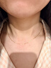 曼卡龍18k金項鏈素鏈長(cháng)十字鏈鎖骨鏈diy簡(jiǎn)約毛衣鏈生日禮物送女友 1.35-1.42g 曬單實(shí)拍圖