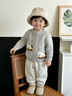 波步（BORBOON B）寶寶套裝2026新款男童春季分體三件套兒童早春毛衣嬰幼兒外出衣服 【三件套】6795灰 100 曬單實(shí)拍圖