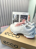 愛(ài)步（ECCO）BIOM C戶(hù)外運動(dòng)鞋 登山鞋牛皮老爹鞋女鞋 白色/玫紅色80046361234 38 曬單實(shí)拍圖