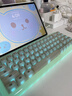 AKKOYU01透明樹(shù)脂外殼三模機械鍵盤(pán)無(wú)線(xiàn)2.4g/藍牙/有線(xiàn)客制化熱插拔游戲辦公筆記本電腦鍵盤(pán)68鍵 玉凝 曬單實(shí)拍圖