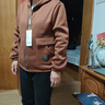 恒源祥短外套女連帽開(kāi)衫加絨衛衣女2026秋冬新款中年媽媽寬松大碼保暖夾 咖啡色 2XL 建議120-130斤 曬單實(shí)拍圖