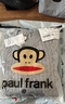 大嘴猴（paul frank）開(kāi)衫毛衣男士秋冬季美式休閑針織衫男保暖外套男上衣 淺灰色 XL 曬單實(shí)拍圖