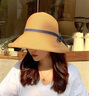 CHANEELR & KARITH防曬帽子女2026新款遮陽(yáng)帽夏季草帽漁夫帽大沿太陽(yáng)帽沙灘防紫外線(xiàn) 本草色-藍帶 均碼 曬單實(shí)拍圖