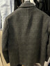 皮爾卡丹（pierre cardin）雙面呢西服外套男秋冬新款中年小西裝休閑羊毛單西上衣 2218款-灰格 3XL (190) 碼-建議體重180-190斤 曬單實(shí)拍圖