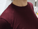 Navigare意大利小帆船女士長(cháng)袖T恤2025秋季新款含羊毛輕薄舒適簡(jiǎn)約打底衫 勃艮第紅 M 曬單實(shí)拍圖