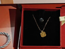 周六福爆閃方糖黃金項鏈吊墜38婦女節禮物計價(jià)A0613172 約4.18g 40+5cm 曬單實(shí)拍圖