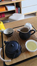 京東京造 茶具整套 功夫茶具陶瓷套裝茶壺茶杯茶盤(pán)【黑陶提梁壺】 12件套  曬單實(shí)拍圖