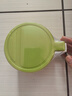 茶花茶花調味罐調料瓶罐調料罐廚房家用白糖鹽罐玻璃圓形調味瓶佐料罐 450ML圓形綠色1個(gè) 曬單實(shí)拍圖