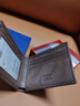 七匹狼（SEPTWOLVES）頭層純牛皮男士高端錢(qián)包真皮2026新短款簡(jiǎn)約休閑橫款票夾生日禮物 棕色-專(zhuān)柜禮盒高檔商務(wù)時(shí)尚情人節送父親爸爸老公男友 配禮盒+禮袋【11*9.5cm】 曬單實(shí)拍圖