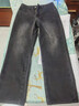 真維斯加絨牛仔褲男冬季加厚重磅棉水洗復古潮牌直筒褲男士闊腿休閑長(cháng)褲 曬單實(shí)拍圖
