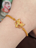 六桂福珠寶黃金狐貍面具轉運珠手鏈足金琺瑯送女友生日禮物孟慶國正版 約0.80g【編繩款】 曬單實(shí)拍圖