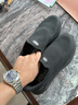斯凱奇（Skechers）【梁朝偉同款】go walk 8閃穿健步鞋舒適百搭男士休閑鞋一腳蹬 全黑色/BBK 41 曬單實(shí)拍圖