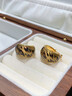 世紀緣豹紋耳環(huán)18K金琺瑯復古時(shí)尚設計個(gè)性穿搭耳飾生日禮物送女友 精美禮盒 曬單實(shí)拍圖