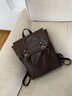 Reessy奢侈品包包女包雙肩包2026新款書(shū)包軟皮大容量百搭上班電腦背包 棕色(禮盒包裝) 曬單實(shí)拍圖