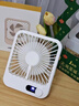 日本進(jìn)口迷你小風(fēng)扇usb充電學(xué)生宿舍隨身可攜式臺式辦公室桌面上靜音大風(fēng)力 5檔風(fēng)H7白色插電款-插電用數顯電 USB 曬單實(shí)拍圖