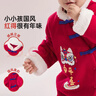 威爾貝魯（WELLBER）嬰兒衣服夾棉哈衣秋冬款新生兒連體衣滿(mǎn)月寶寶冬季過(guò)年拜年紅棉服 【新年】斜開(kāi)襟夾棉連體衣 100cm 曬單實(shí)拍圖