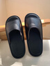 DEATKN德國輕奢牛皮拖鞋女家居室內夏季透氣真皮涼拖鞋男士防滑防臭牛筋 黑色 35 _36 曬單實(shí)拍圖