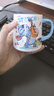 迪士尼正版兒童卡通防摔高顏值水杯正版咖啡杯牛奶杯家用陶瓷杯 史迪仔茗月杯 曬單實(shí)拍圖