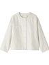 MUJI 女式 漢麻混斜紋九分袖襯衫 女士襯衣女裝26年春季 BC2Q1C6S 象牙色 L  (165/88A) 曬單實(shí)拍圖