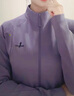 比音勒芬春秋款女士時(shí)尚休閑戶(hù)外運動(dòng)顯瘦外套吸濕速干立領(lǐng)修身針織夾克 06紫色 XL （105） 曬單實(shí)拍圖
