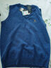 夢(mèng)特嬌（MONTAGUT）新年春節羊毛背心男純羊毛V領(lǐng)馬甲加厚保暖毛衣坎肩 藍色 L 曬單實(shí)拍圖