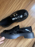 RXXBFB厚底樂(lè )福鞋女2026春夏季新款百搭日系jk制服單鞋配裙子軟底小皮鞋 黑色亮光 40 (250mm) 曬單實(shí)拍圖