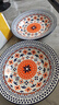 出口歐美23cm大平盤(pán)波西米亞風(fēng)9英寸大號高顏值盤(pán)子【圖案隨機】 9英寸【4個(gè)裝】圖案隨機發(fā) 曬單實(shí)拍圖