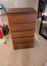 五斗柜爆款儲物柜客廳靠墻一體收納柜臥室簡(jiǎn)約現代床尾置物柜斗柜 【五層五抽-加厚板材】深胡桃色60CM  組裝 曬單實(shí)拍圖