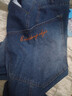 大碼美式復古彎刀褲闊腿牛仔褲女春秋冬刺繡大口袋寬松直筒褲胖mm 藍色 4XL 曬單實(shí)拍圖