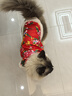 貝初眾貓咪衣服保暖小貓衣服狗狗衣服過(guò)年冬天德文布偶貓蛇年寵物衣服 東北大花棉襖 XL 建議15-18斤 曬單實(shí)拍圖
