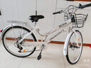飛鴿（FG FLYING PIGEON）城市通勤自行車(chē)26英寸男女式成人學(xué)生碟剎款城市代步買(mǎi)菜車(chē) 7速白 曬單實(shí)拍圖