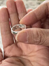 傾愛(ài)中老年人銀戒指媽媽999足純銀實(shí)心光面開(kāi)口戒子首飾品生日禮物 曬單實(shí)拍圖