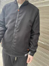 羅蒙外套男春季立領(lǐng)商務(wù)休閑行政夾克上衣男百搭棒球服男JT6黑XL 曬單實(shí)拍圖