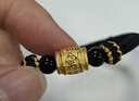 周六福  黃金手飾男款足金小金桶黑瑪瑙編織手繩 定價(jià) 1.06g 曬單實(shí)拍圖
