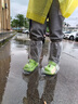 AILUKI日本高端一次性雨鞋套加厚耐磨防水成人兒童旅行長(cháng)筒雨衣雨靴腳套 長(cháng)筒成人款【耐臟防水】10雙 旅行鞋套 曬單實(shí)拍圖