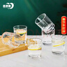 青蘋(píng)果耐熱玻璃水杯咖啡杯220ml6只 家用冰川錘紋茶杯洋酒杯啤酒杯 曬單實(shí)拍圖