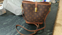 寶可蝸牛今年流行輕奢老花水桶包包女包2025七夕時(shí)尚手提包百搭單肩斜挎包 棕色大號 曬單實(shí)拍圖