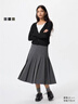 優(yōu)衣庫女裝寬褶中裙/半身裙裙子479916 488364 488364/08深灰色 S 曬單實(shí)拍圖