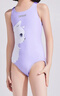 洲克（ZOKE）兒童泳衣女童專(zhuān)業(yè)訓練比賽連體三角游泳衣125504110-1香芋紫花16 曬單實(shí)拍圖
