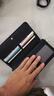 鉑士頓保羅錢(qián)包男士真牛皮長(cháng)款大容量多卡位皮夾子防盜刷手拿包新年送老公 黑色荔枝紋603 曬單實(shí)拍圖