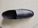 宜馳（EGCHI）新款皮鞋男頭層牛皮一腳蹬耐磨駕車(chē)商務(wù)休閑鞋 JST1351 黑色 41 曬單實(shí)拍圖