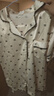 古今（GUJIN）新品冰絲睡衣女家居服睡褲仿真絲三件套裝大碼柔軟甜美L 曬單實(shí)拍圖