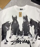斯圖西（stussy）·斯圖西杜賓犬印花圓領(lǐng)短袖T恤情侶休閑寬松男女同款上衣 白色(杜賓犬) S 曬單實(shí)拍圖