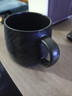 品喻（PINYU）石紋情侶馬克杯個(gè)性陶瓷大容量辦公室家用簡(jiǎn)約生日禮物500ml黑色 曬單實(shí)拍圖