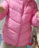 笛莎（DEESHA）童裝女童秋冬短款三防輕薄羽絨服外套 櫻桃紅 130拜年服 曬單實(shí)拍圖