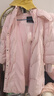 艾萊依甜美毛球羽絨服女質(zhì)感狐貍毛領(lǐng)長(cháng)款連帽保暖鴨絨冬外套 初桃粉S 曬單實(shí)拍圖