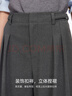 VEROMODA 休閑褲女2025秋冬新款純色立體捏褶直筒西裝褲氣質(zhì)百搭3254PL005 曬單實(shí)拍圖
