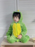 G.duck童裝兒童睡衣秋冬季男女童家居服小恐龍雙層加厚寶寶連體睡袋春秋 2371恐龍綠色【法蘭絨】 100 尺碼2~3歲【 90-100cm】cm 曬單實(shí)拍圖